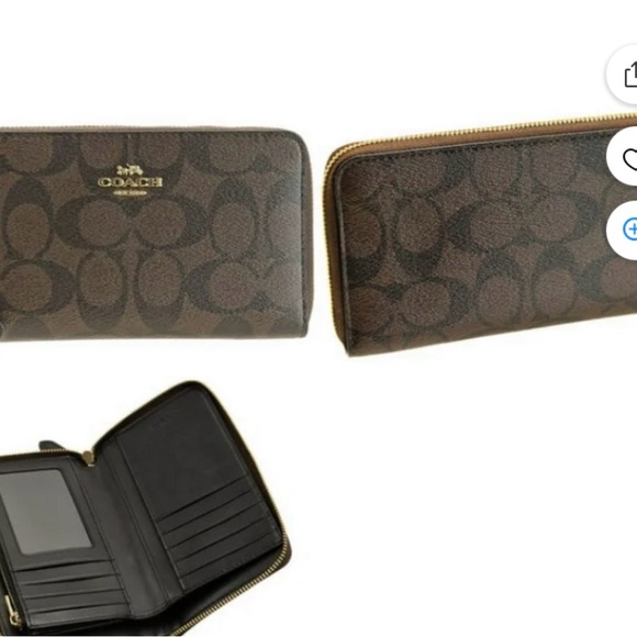 Coach Dark Brown Signature Wallet barely used, no scratches or dings main image 6